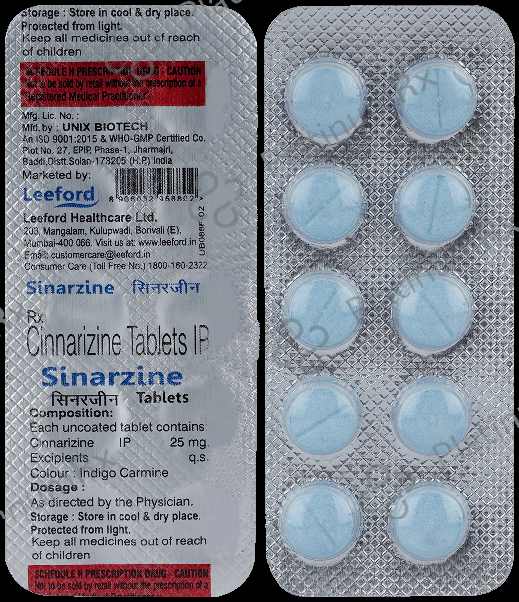 Sinarzine Tablet