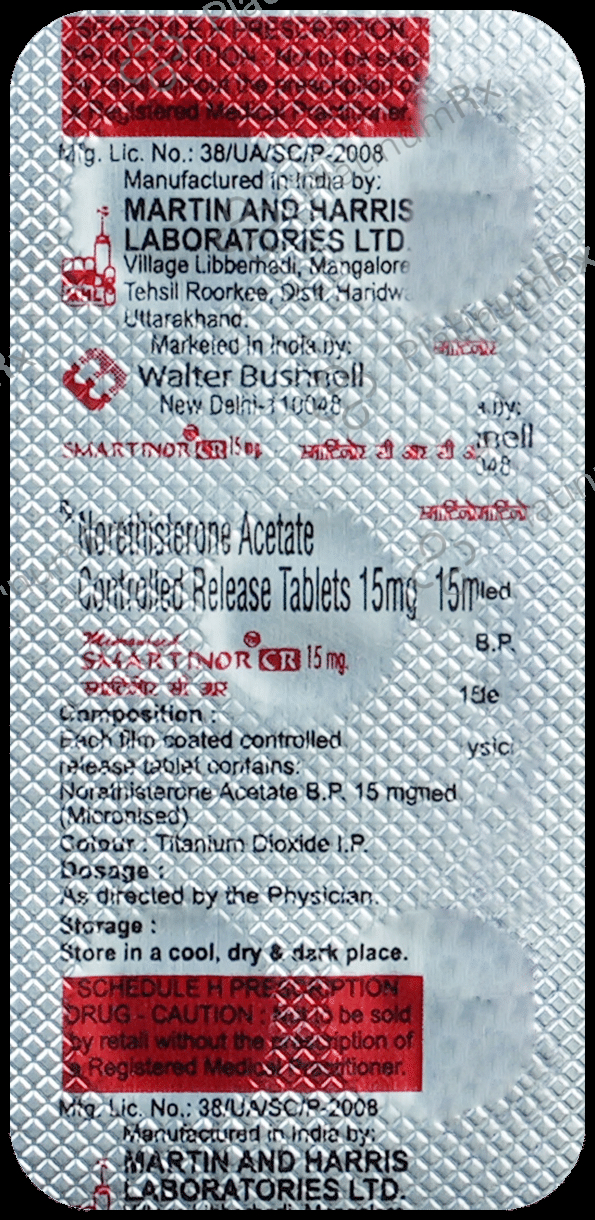 Smartinor CR 15mg Tablet 5s