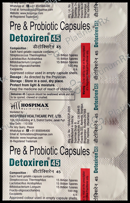 Detoxiren 45 Capsule 10s
