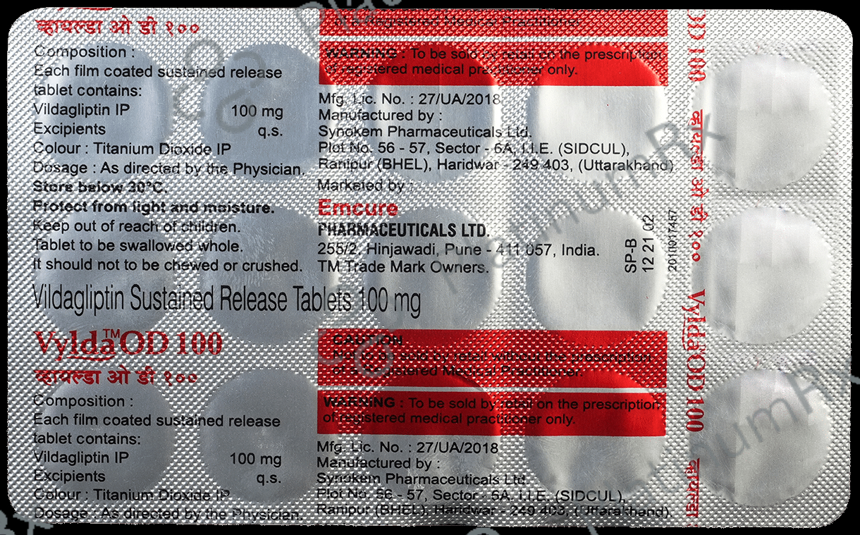 Vylda OD SR 100mg Tablet 15s