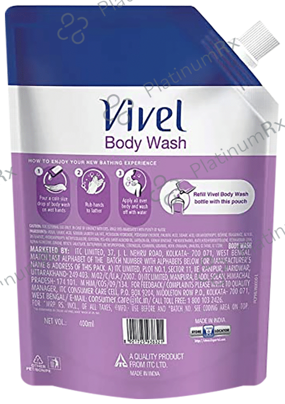Vivel Lavender + Almond Oil Refill Pack Body Wash