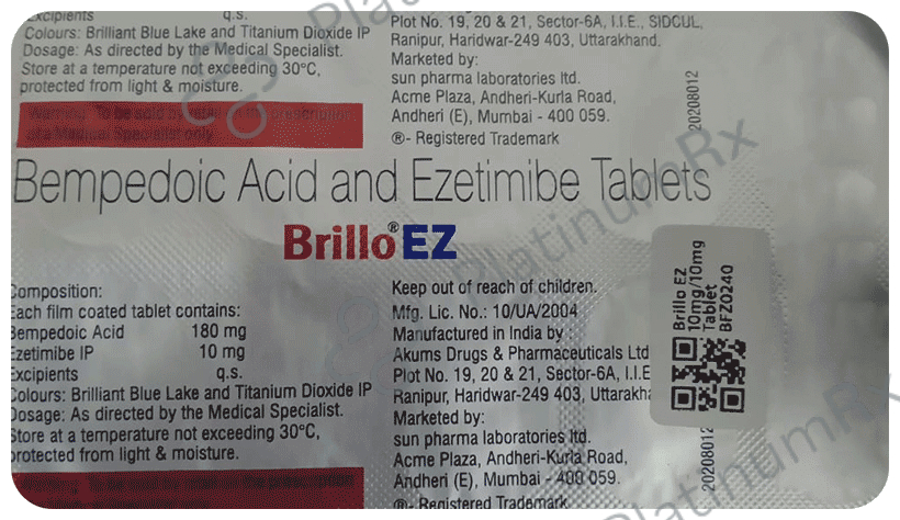 Brillo EZ 180/10mg Tablet 10s