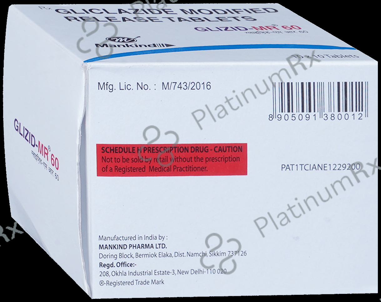 Glizid MR 60mg Tablet 10s