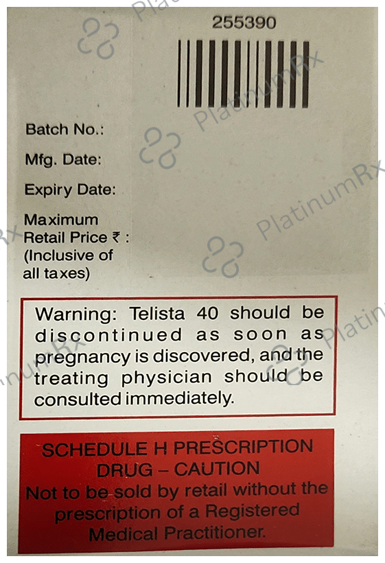 Telista 40mg Tablet 15s