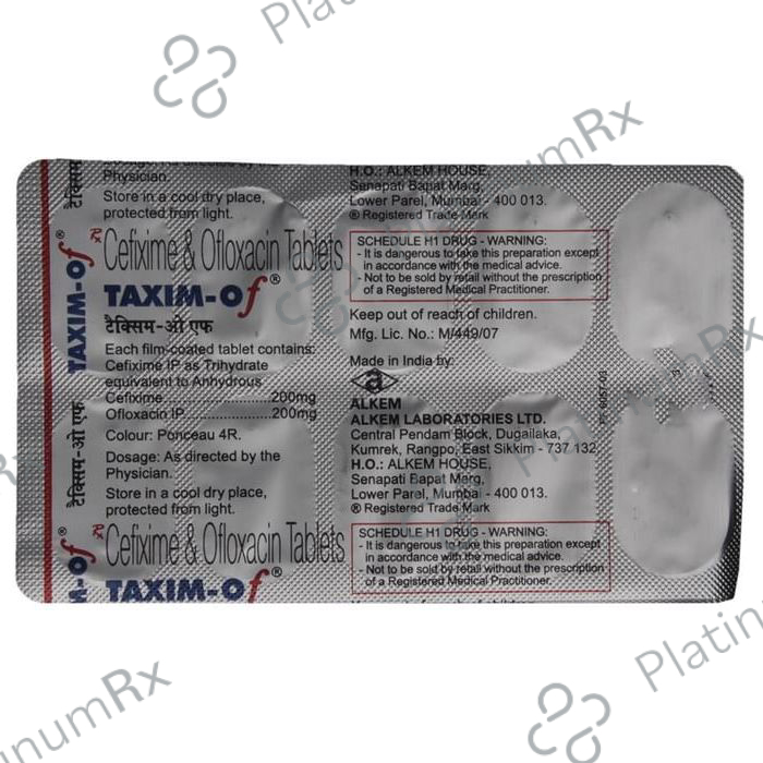 Taxim OF 200/200mg Tablet 10s