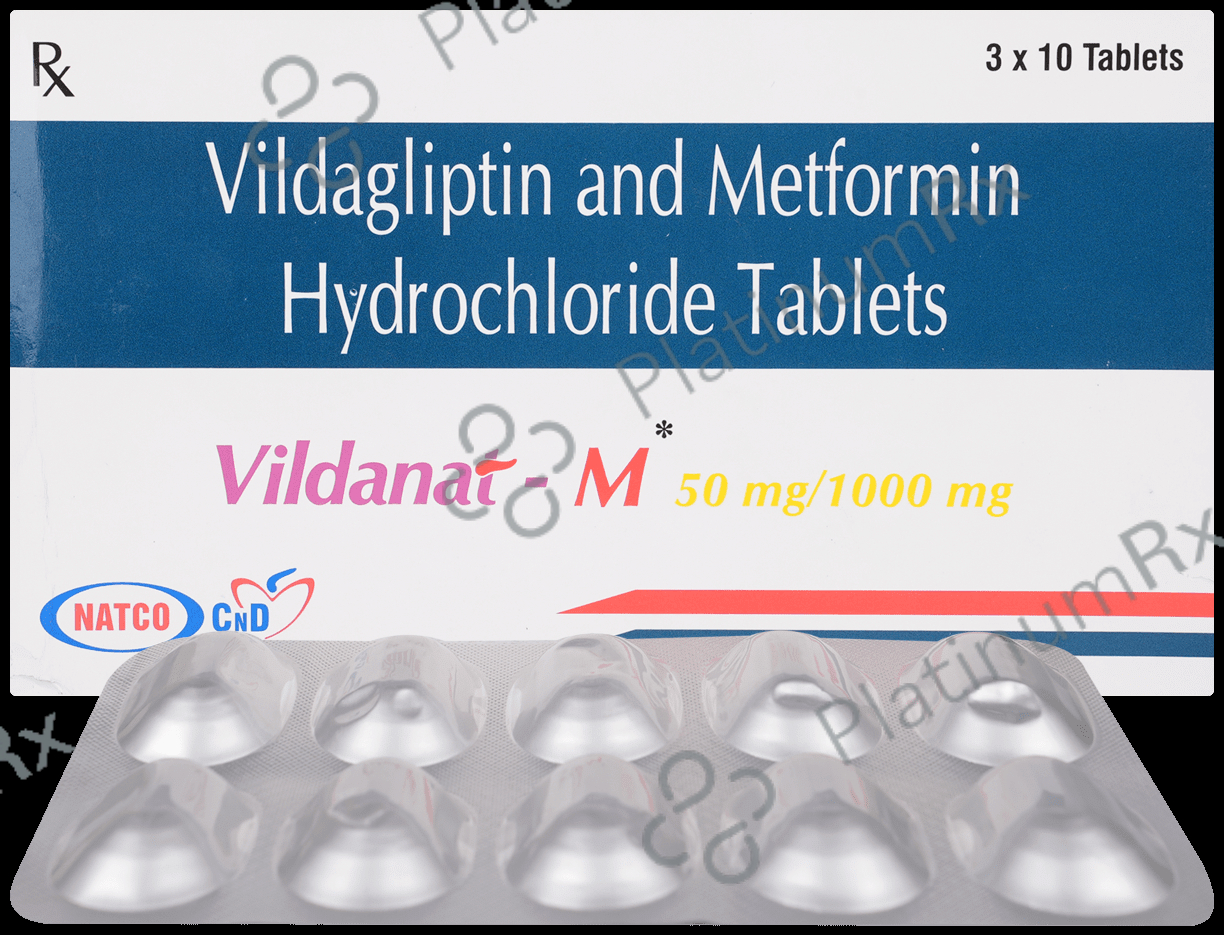 Vildanat M 1000/50mg Tablet 10s