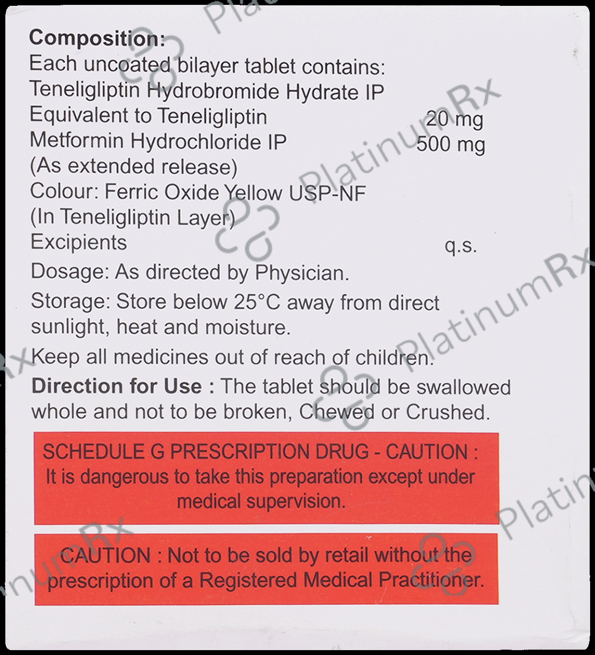 Tenali M 500/20mg Tablet ER 10s