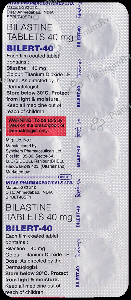 Bilert 40mg Tablet