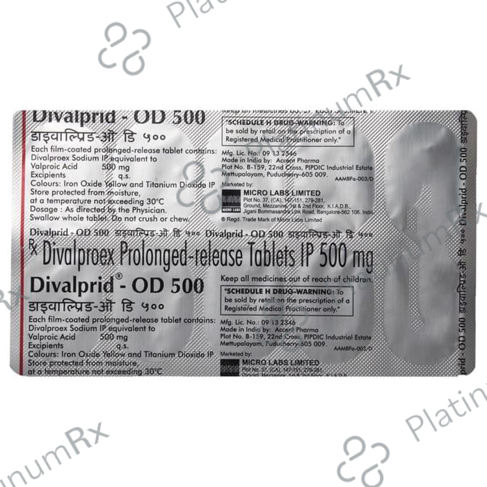 Divalprid OD PR 500mg Tablet 10s