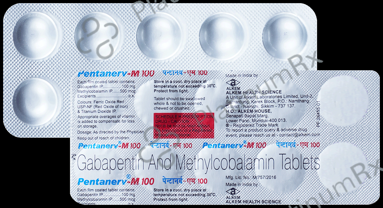Pentanerv M 100mg/500mcg Tablet