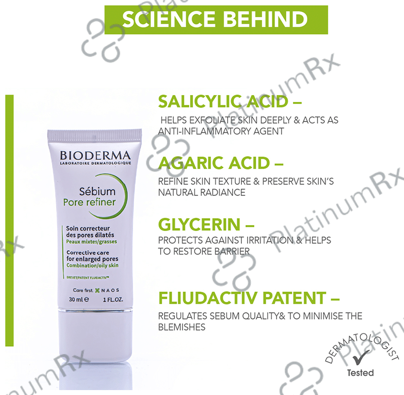 Bioderma Sebium Pore Refiner - Corrective Care Cream for Enlarged Pores 15 ml