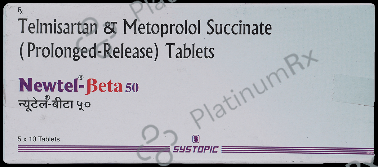 Newtel Beta 40/50mg Tablet PR 10s