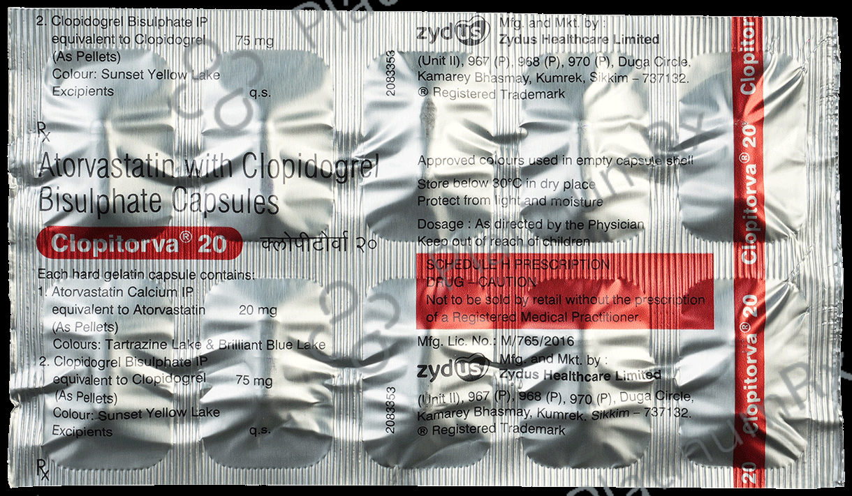 Clopitorva 20/75mg Capsule 10s