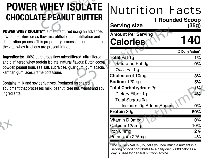 BioX Chocolate Peanut Butter Power Whey Isolate