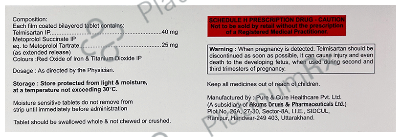 Telmijub Beta 40mg/25mg Tablet ER