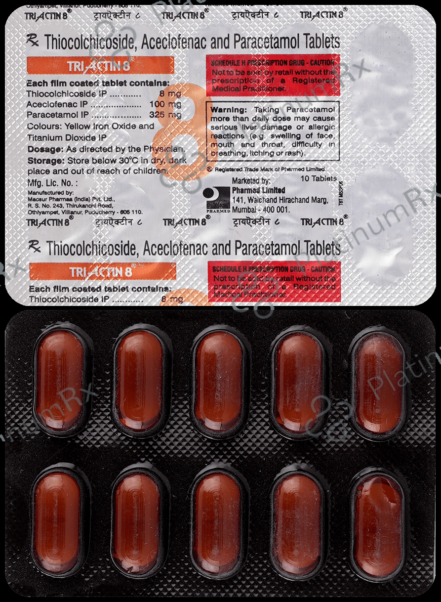 Triactin 8/100/325mg Tablet 10s