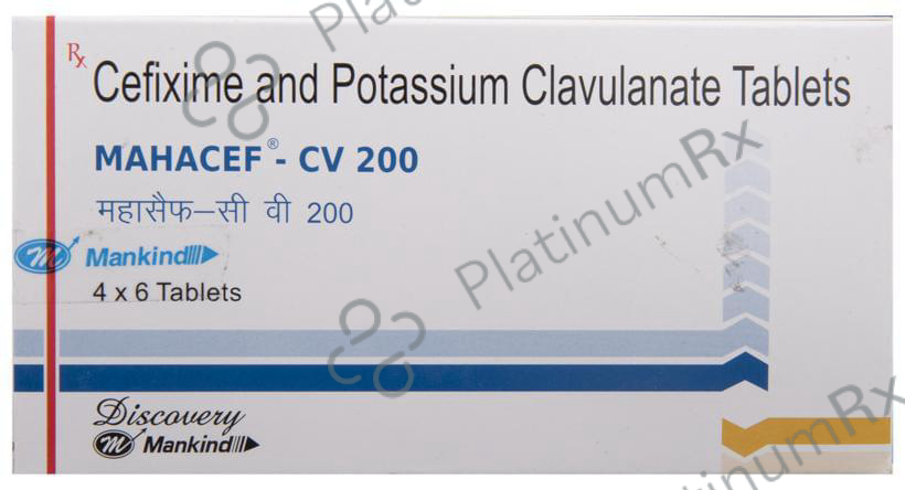 Mahacef CV 200 200/125mg Tablet 6s