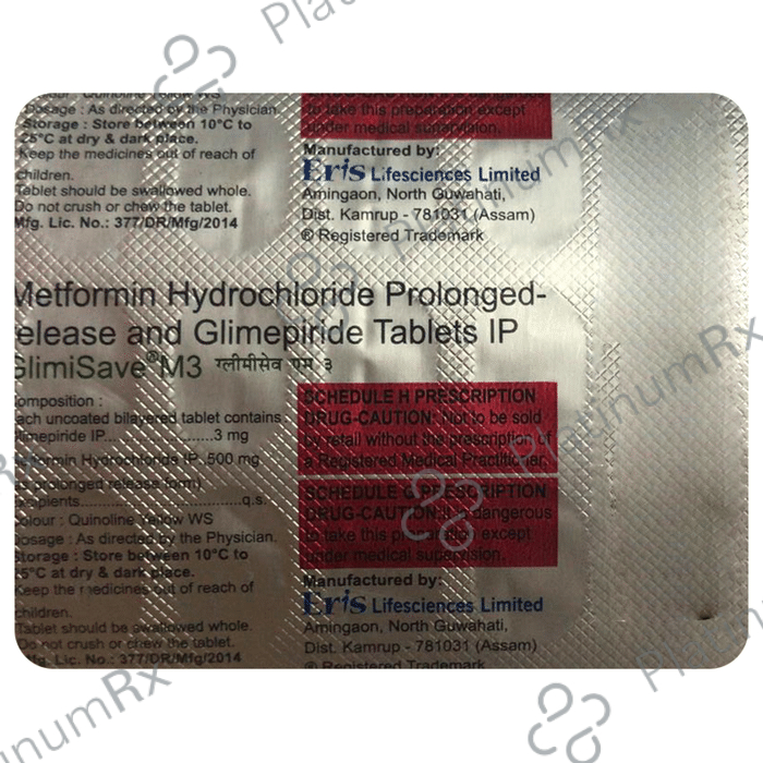 Glimisave M 3/500mg Tablet PR 15s
