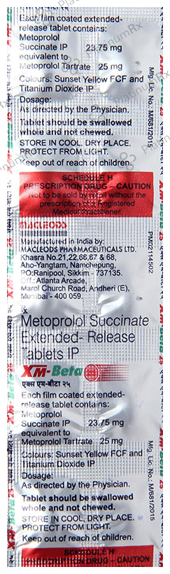XM Beta 25mg Tablet 10s