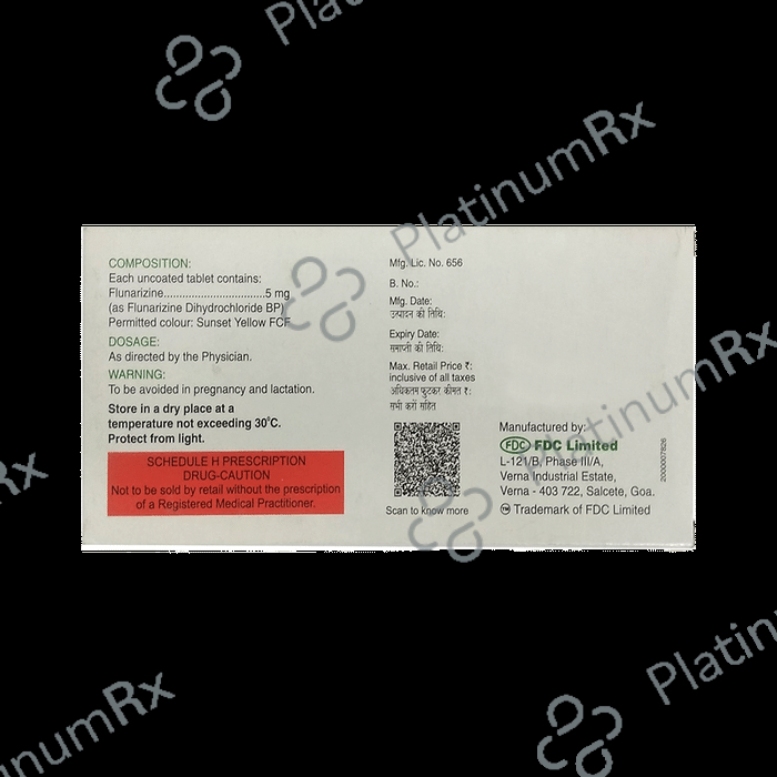 Flunarin 5mg Tablet 10s