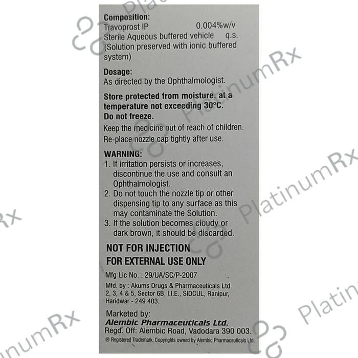 New Travisight 0.004% Eye Drop 3ml