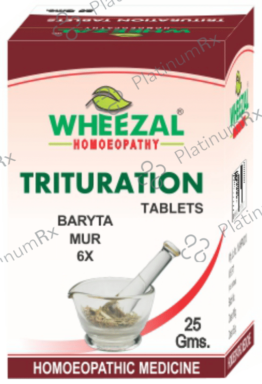 Wheezal Baryta Mur Trituration Tablet 6X 25 gm