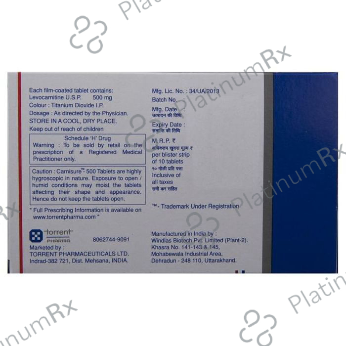 Carnisure 500mg Tablet 10s