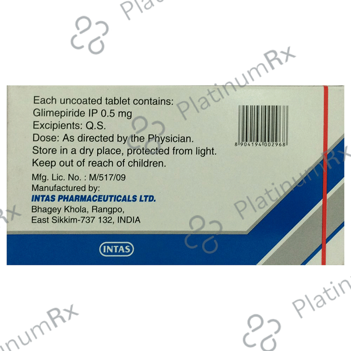 Zoryl 0.5mg Tablet 15s