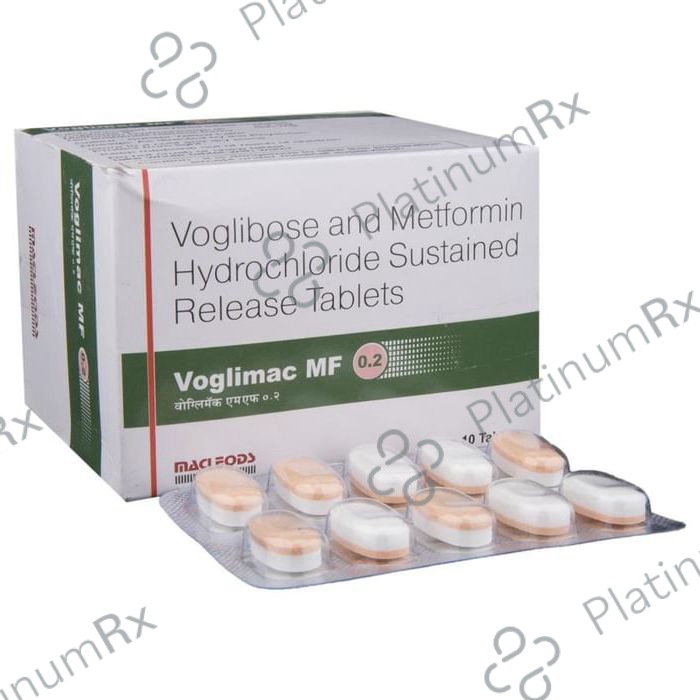 Voglimac MF 0.2 500/0.2mg Tablet SR 10s