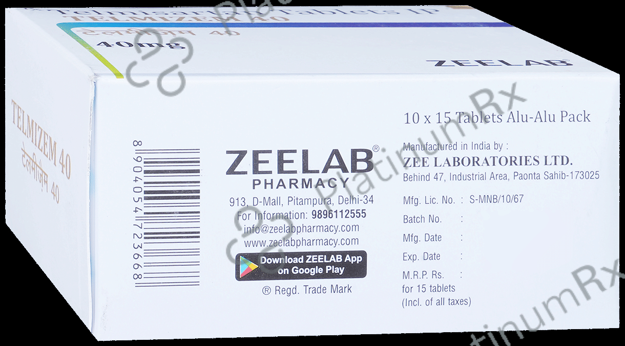 Telmizem 40 Tablet 15 Tablet