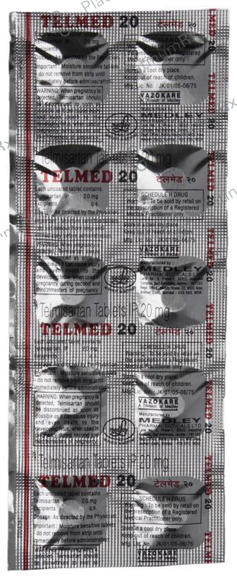 Telmed 20mg Tablet 10s