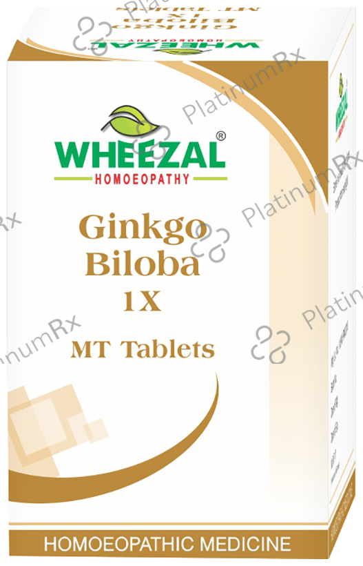 Wheezal Ginkgo Biloba 1X MT Tablet 100 gm