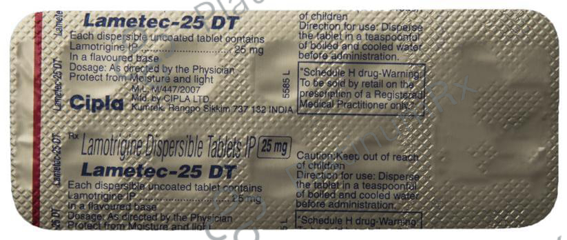 Lametec DT 25mg Tablet 10s