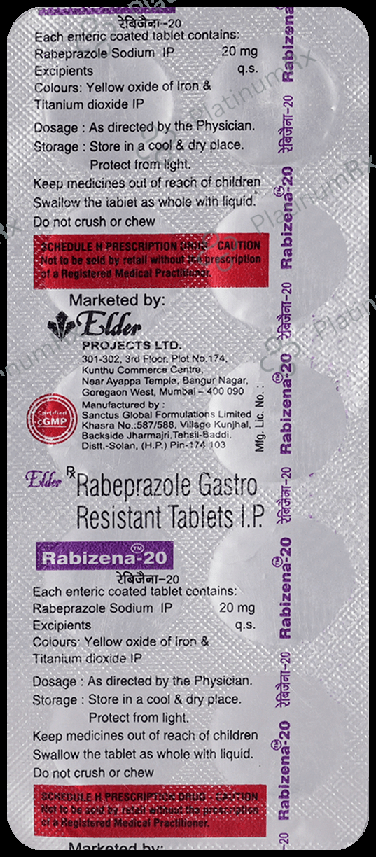 Rabizena 20mg Tablet