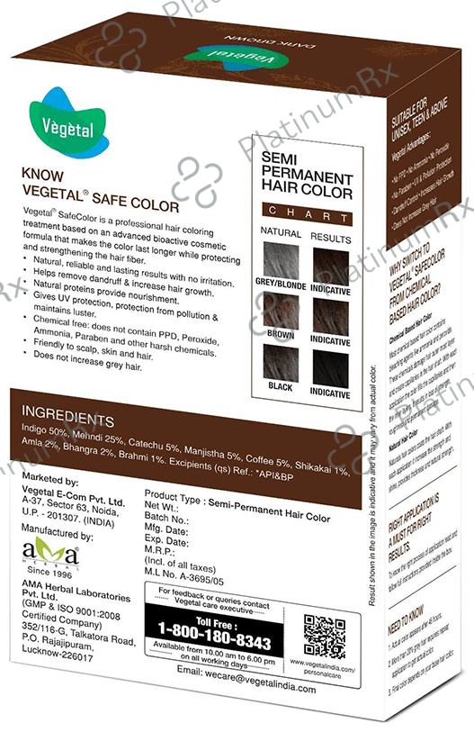 AMA Vegetal Safe Beard Color Dark Brown