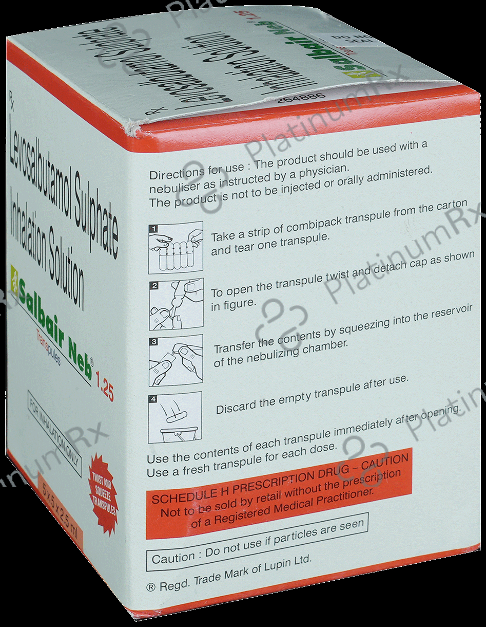 Salbair Neb 1.25mg Transpules 5 Transpules
