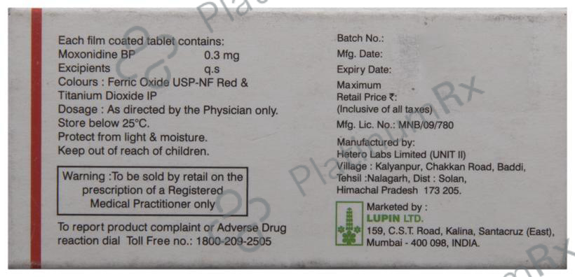 Moxocard 0.3mg Tablet 10s