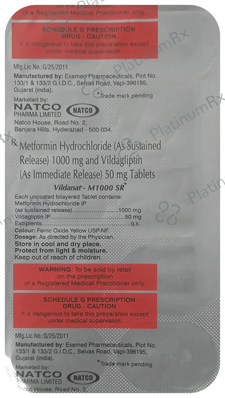 Vildanat-M 1000 Tablet SR
