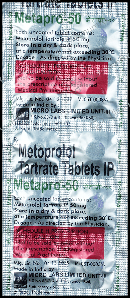 Metapro 50mg Tablet 10s