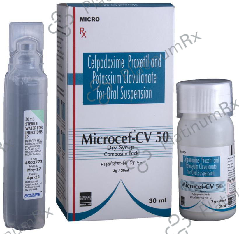 Microcef CV 50/31.25mg Dry Syrup 30ml