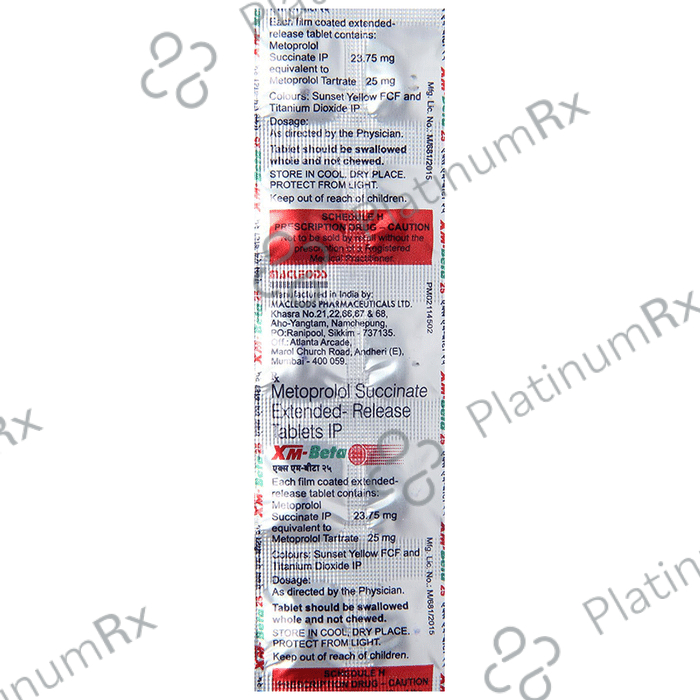 XM Beta 25mg Tablet 10s