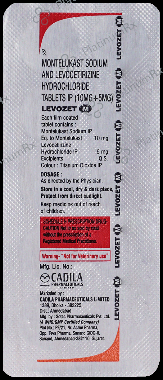 Levozet M 5/10mg Tablet 10s