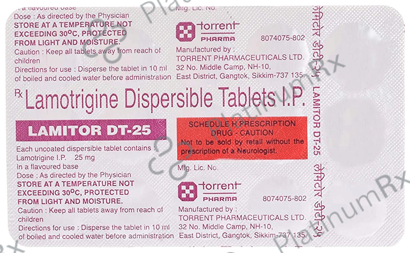 Lamitor 25mg Tablet DT 15s