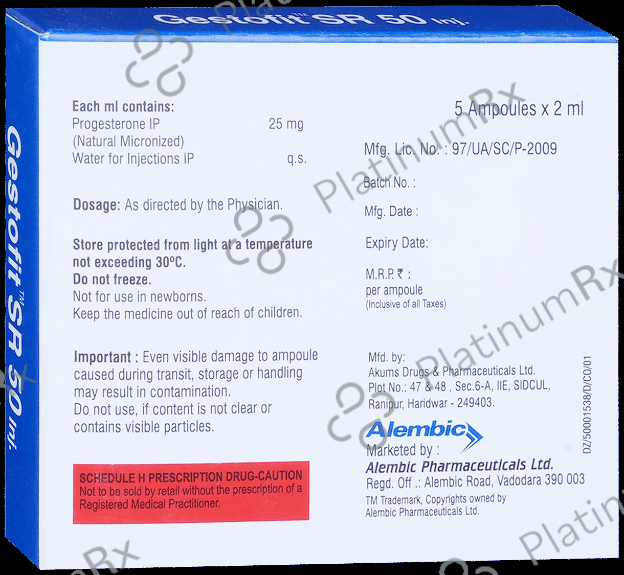 Gestofit SR 25mg Injection 2ml