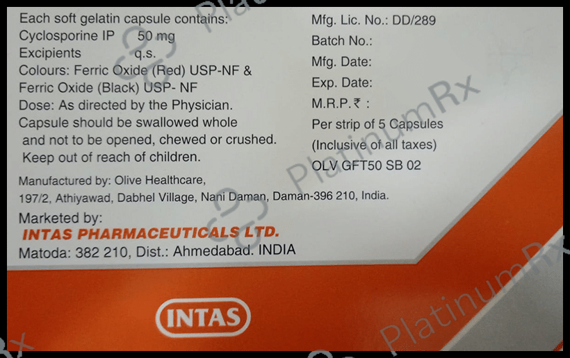 Grafotas 50mg Capsule 5s