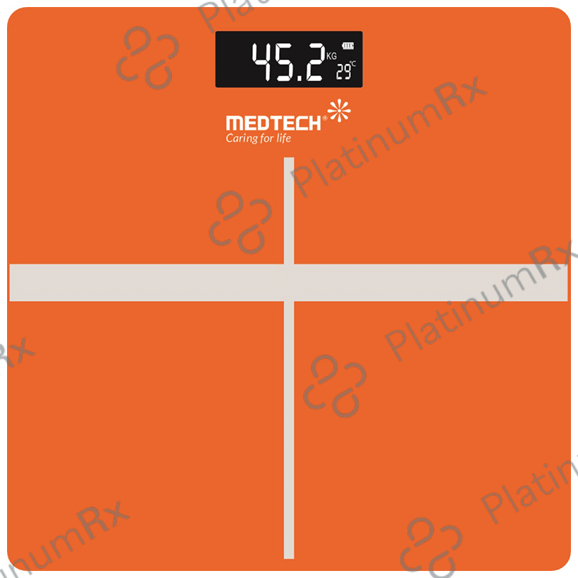 Medtech WS04 Digital Weighing Scale with LCD Panel & Tempered Glass