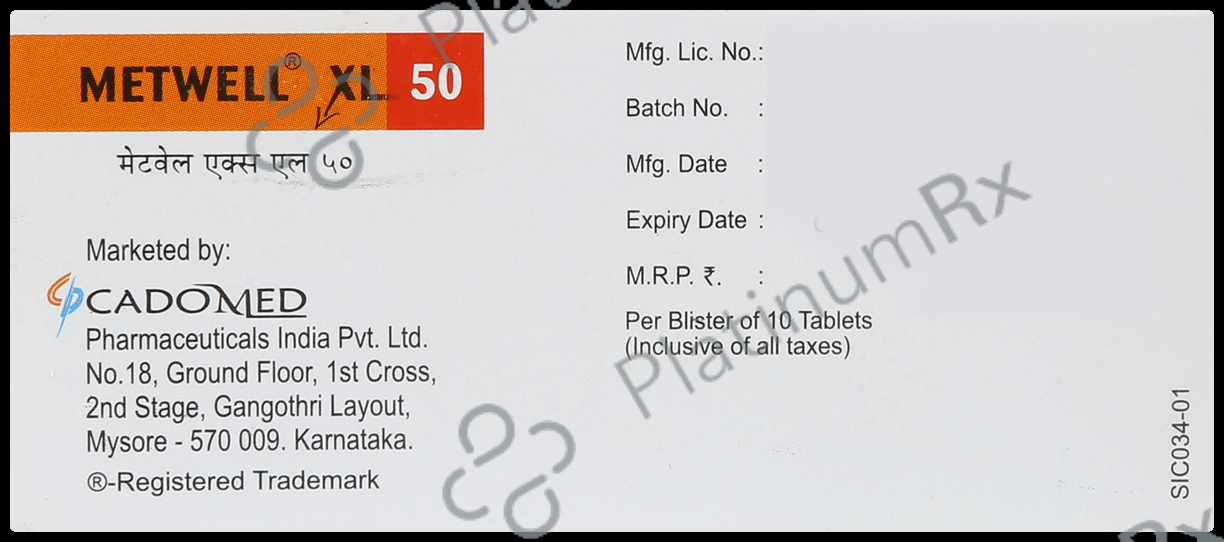 Metwell 50mg Tablet XL 10s