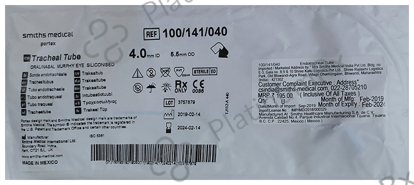 Smith Medical Portex Endotracheal Tube Size 4