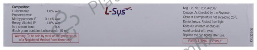 L Sys 1% Cream 30gm