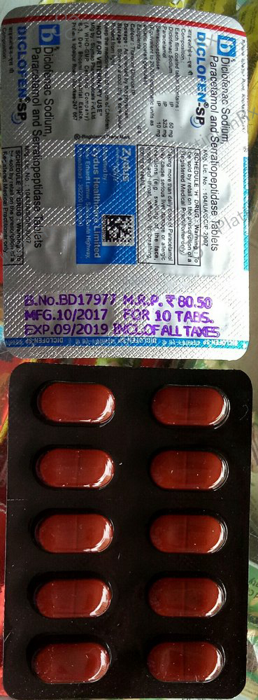 Diclofen SP 50mg/325mg/10mg Tab